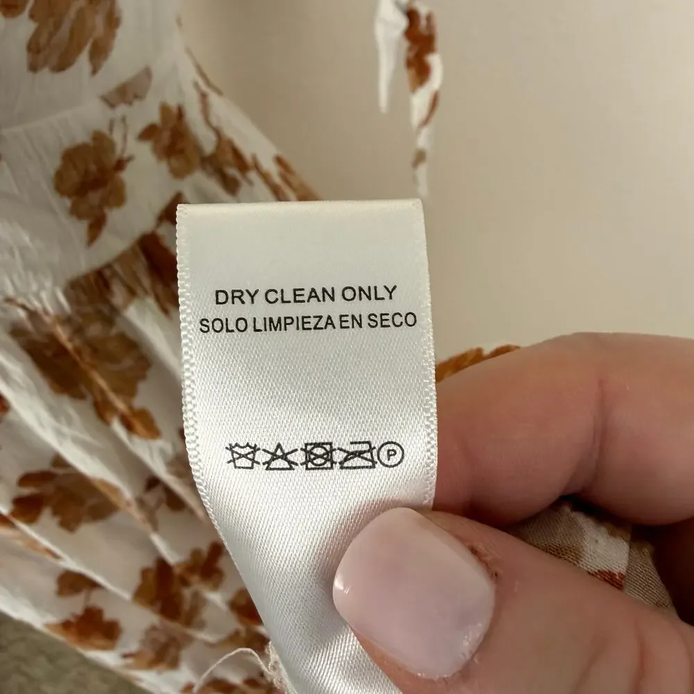Altar'd State Floral Stacie Dress Size Medium Midi Boho Western Ranch Romantic - Picture 11 of 11